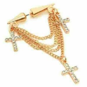 Cross Charm Earrings